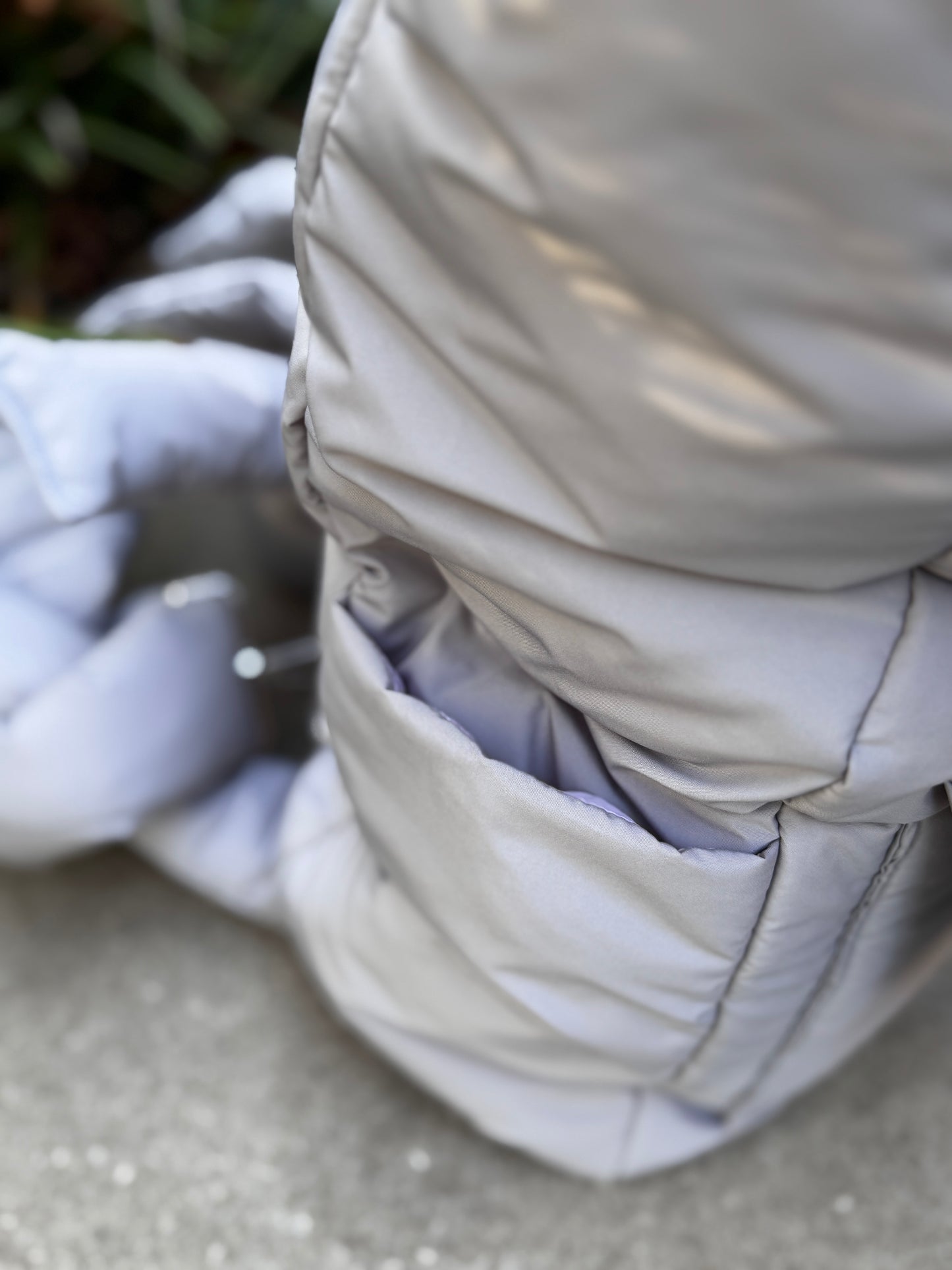 Puffer Pal Backpack Grey