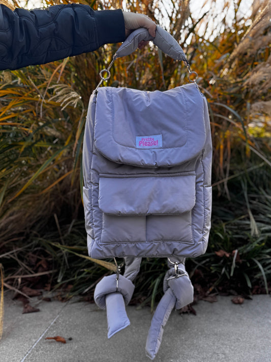 Puffer Pal Backpack Grey